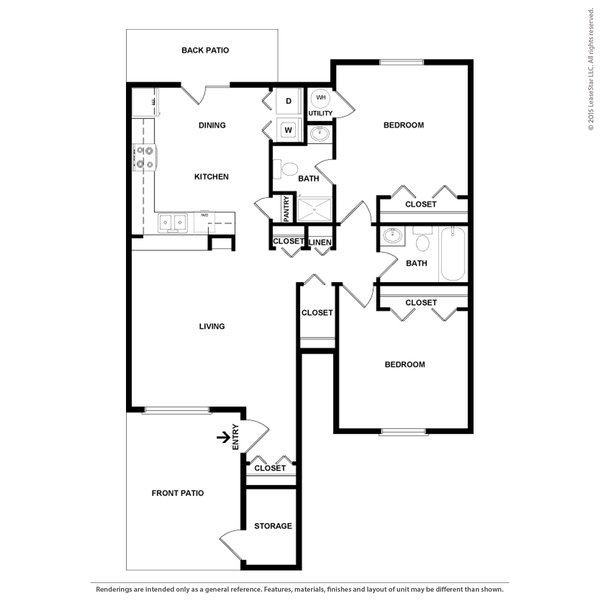 2 Bed 2 Bath Lower Regular