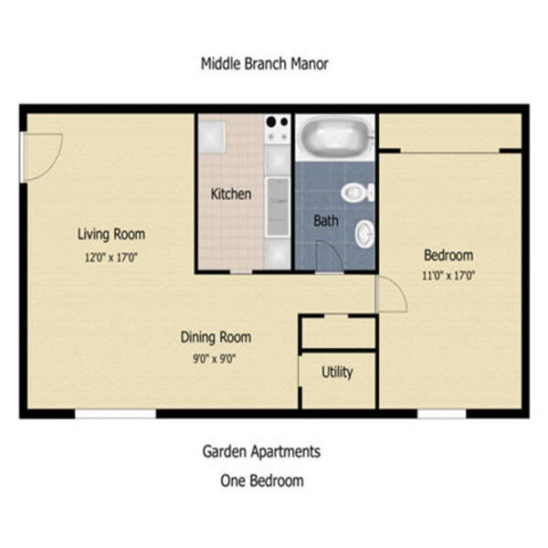 1 Bed 1 Bath