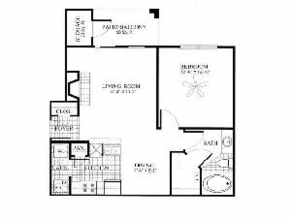 Oak - One Bedroom, One Bath