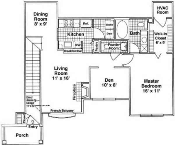 1 Bedroom, 1 Bath with Den