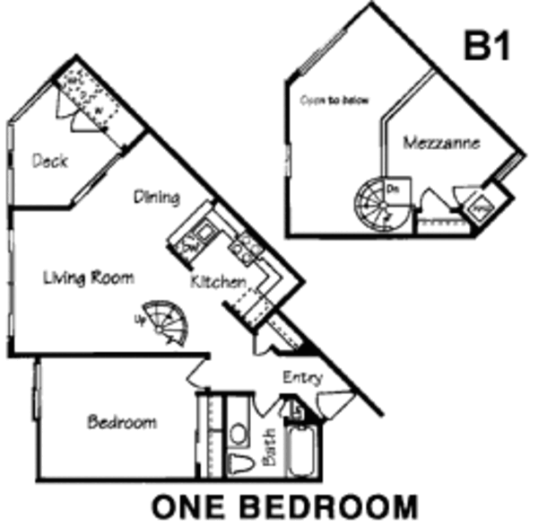 1 Bed 1 Bath (B1)