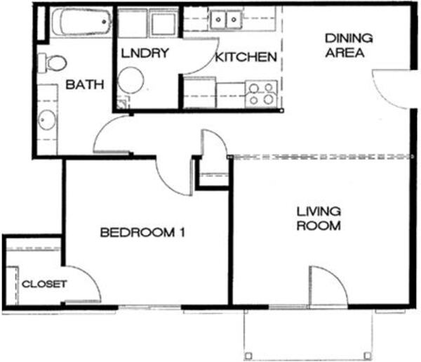 1 Bed 1 Bath