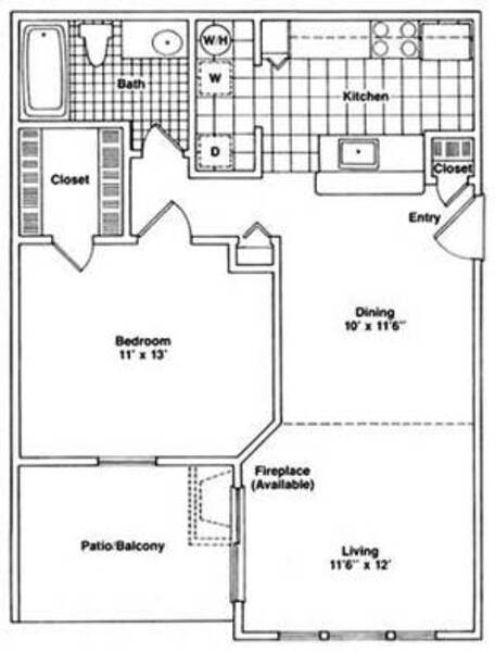 1 Bedroom, 1 Bath