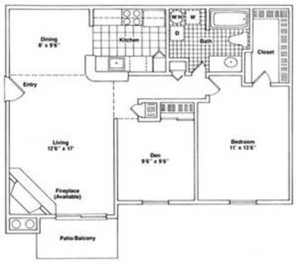 1 Bedroom, 1 Bath with Den