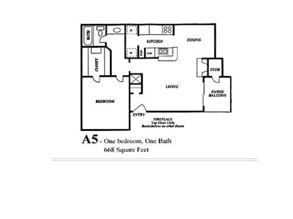 1 Bed 1 Bath (A5)