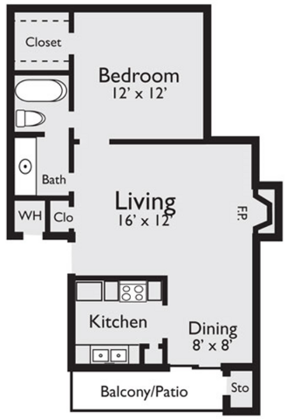 1 Bed 1 Bath
