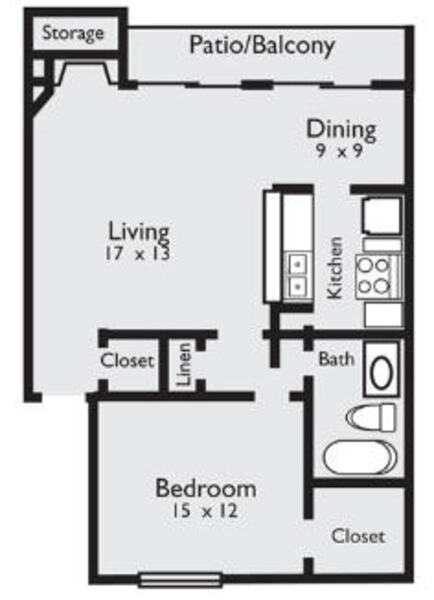 1 Bed 1 Bath