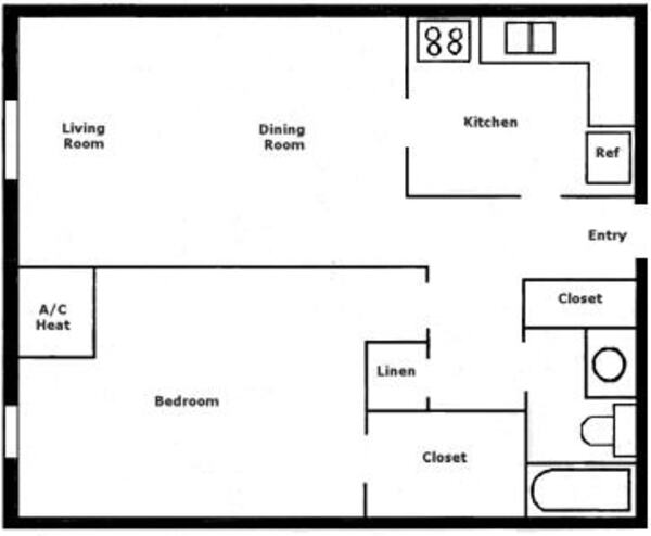 1 Bed 1 Bath