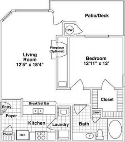 Lily - One Bedroom, One Bath (A)