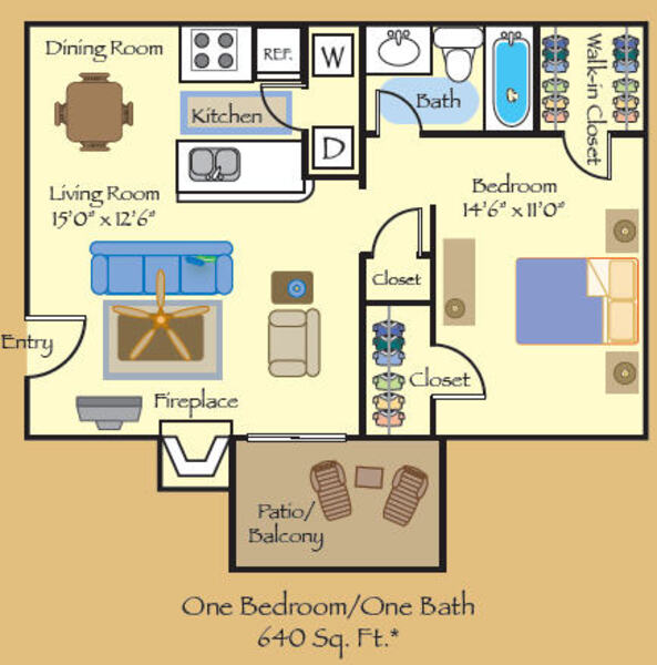 1Bdrm/1Bath