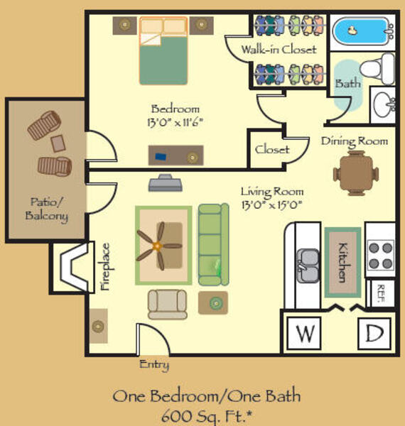 1Bdrm/1Bath