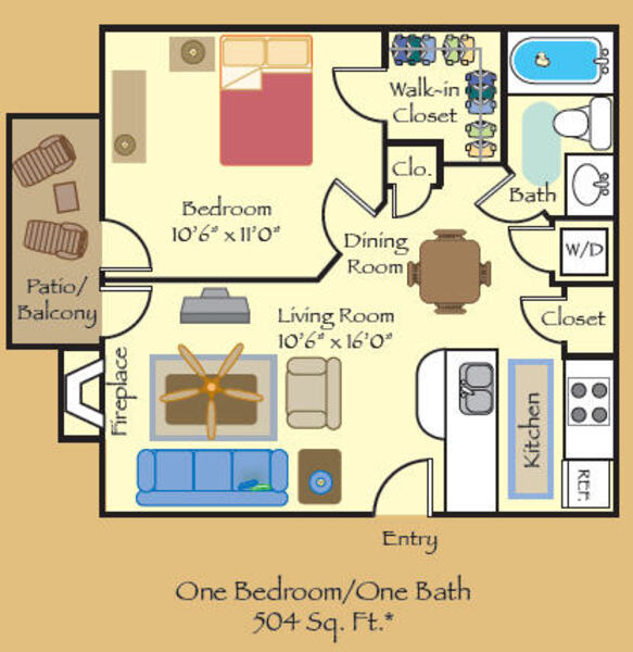 1Bdrm/1Bath