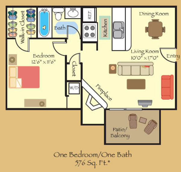 1Bdrm/1Bath