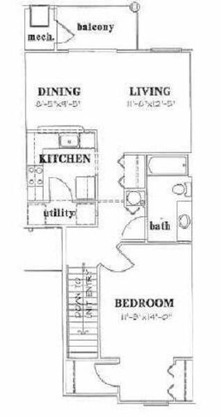 One Bedroom, One Bath Lower (A)