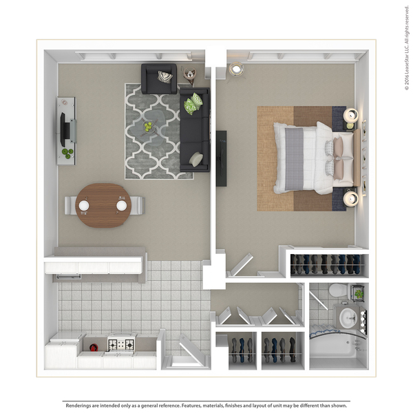 Open Concept 1 Bedroom