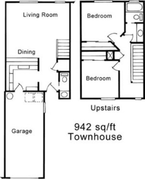 2 Bed 1.5 Bath Townhome