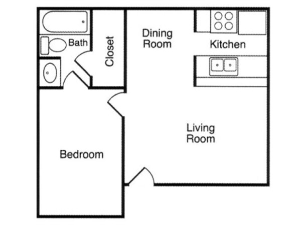 1 Bed 1 Bath