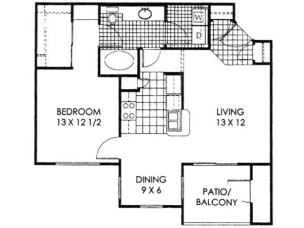 1 BR, 1 BA