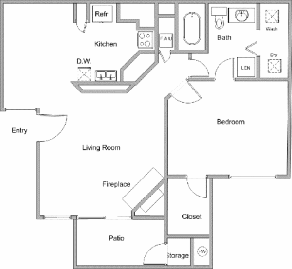 1 bed 1 bath