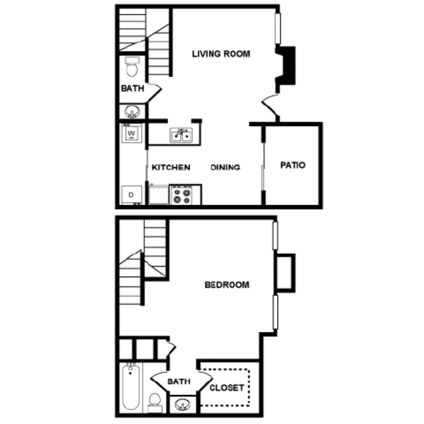 1 Bed 1.5 Bath (A3)