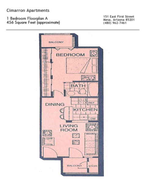 1 Bed 1 Bath (1A)