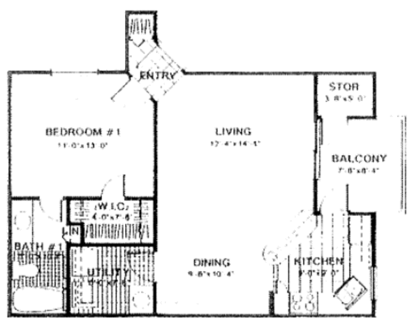 1 Bed 1 Bath