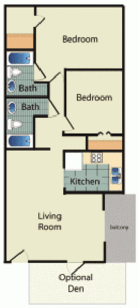 2 Bed 2 Bath