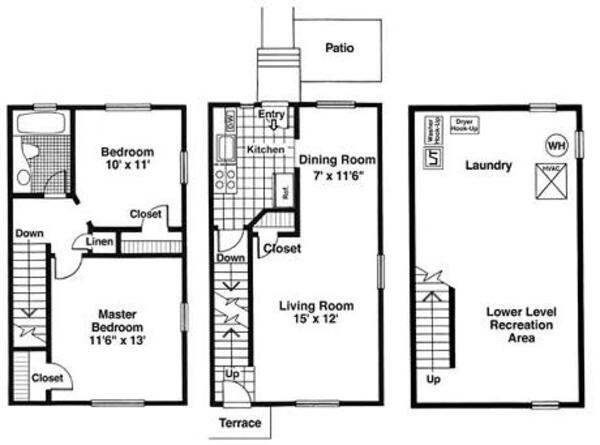 Premium - 2 Bedroom, 1 Bath Townhome