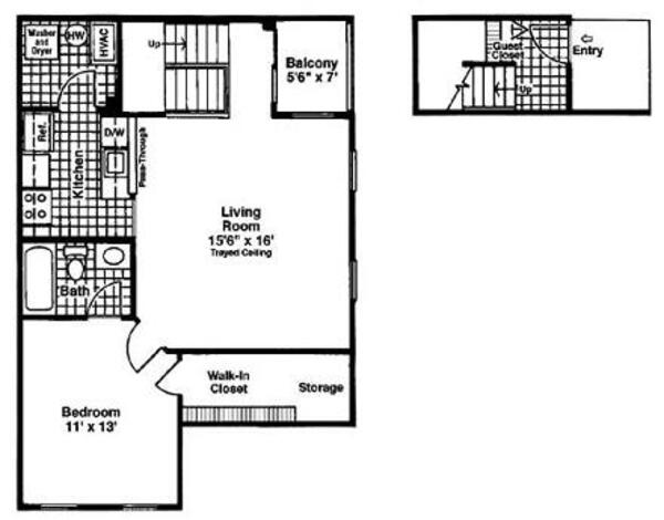 One Bedroom, One Bath (A1)
