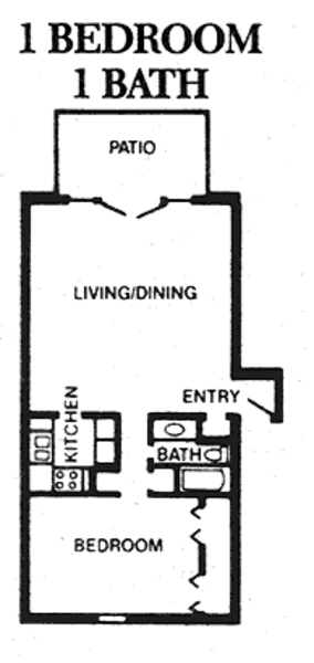 1 Bed 1 Bath