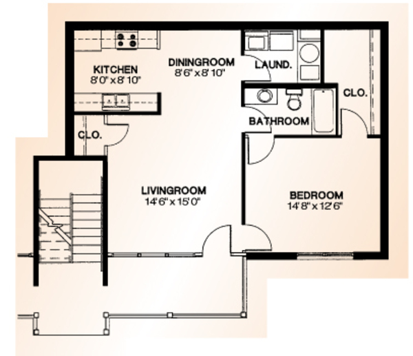 1 Bed 1 Bath