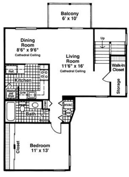 One Bedroom, One Bath (A2)
