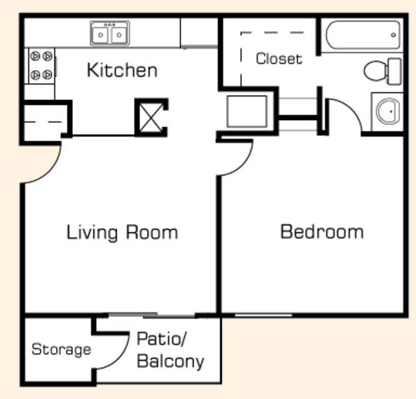 1 Bed 1 Bath
