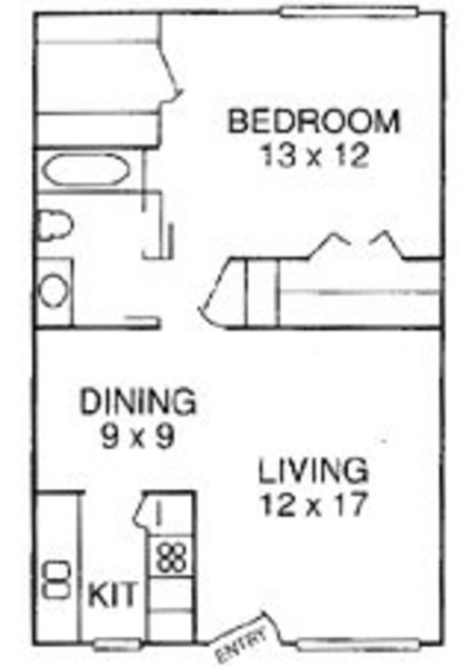 1 Bed 1 Bath