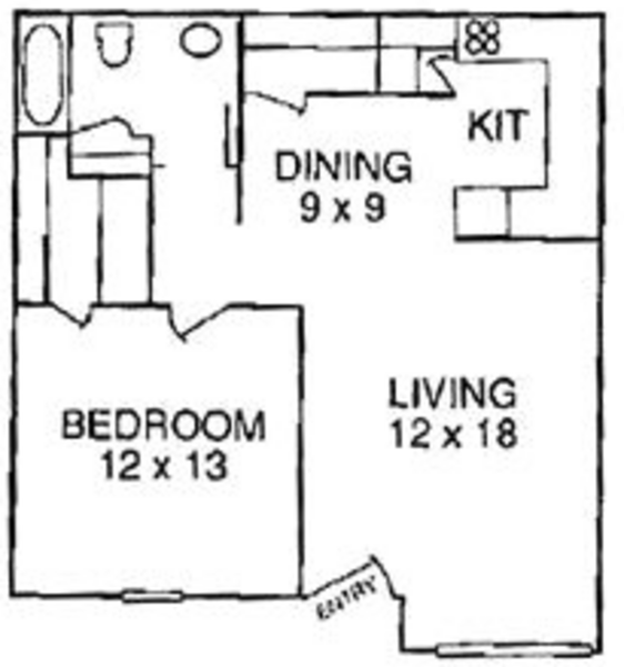 1 Bed 1 Bath
