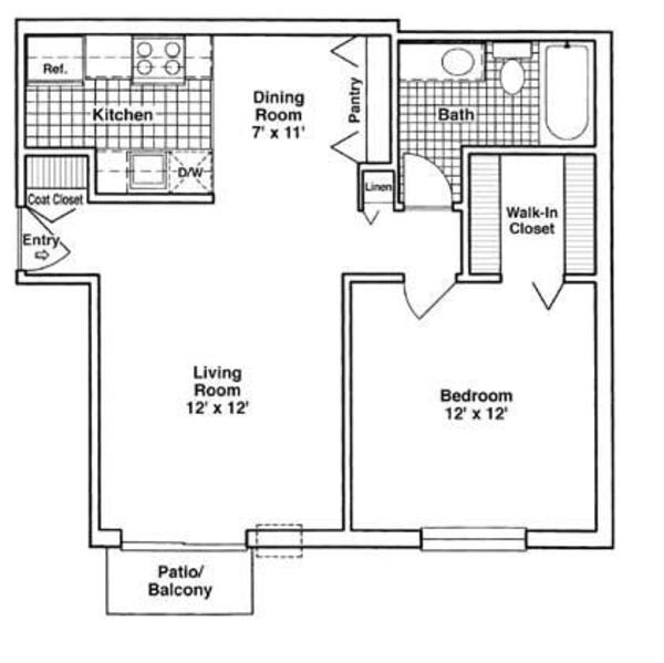 One Bedroom, One Bath (A)