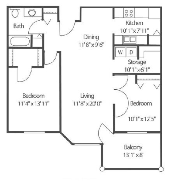 1 Bed 1 Bath