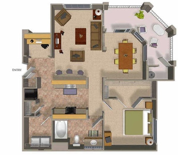 1 Bed 1 Bath (A3)
