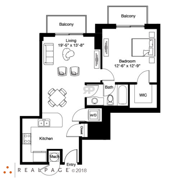 1 Bed 1 Bath (A2)