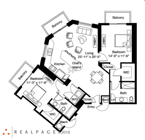 2 Bed 2 Bath (B13)