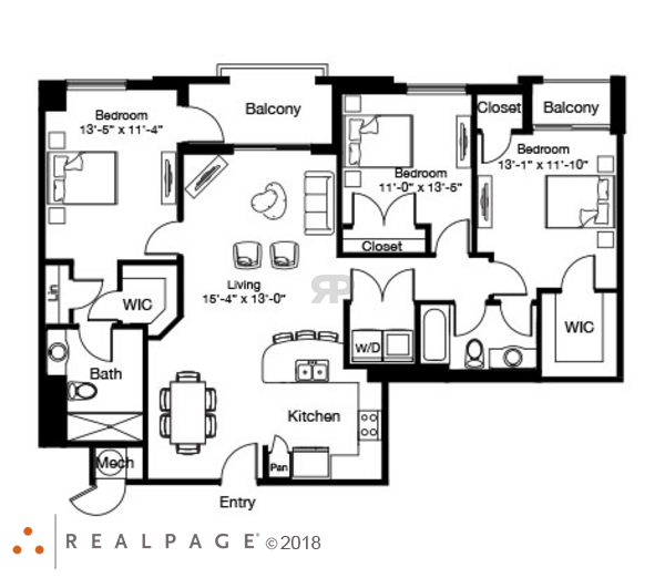 3 Bed 2 Bath (C1)