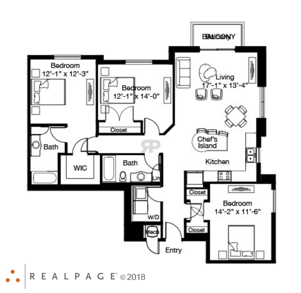 3 Bed 2 Bath (C2)
