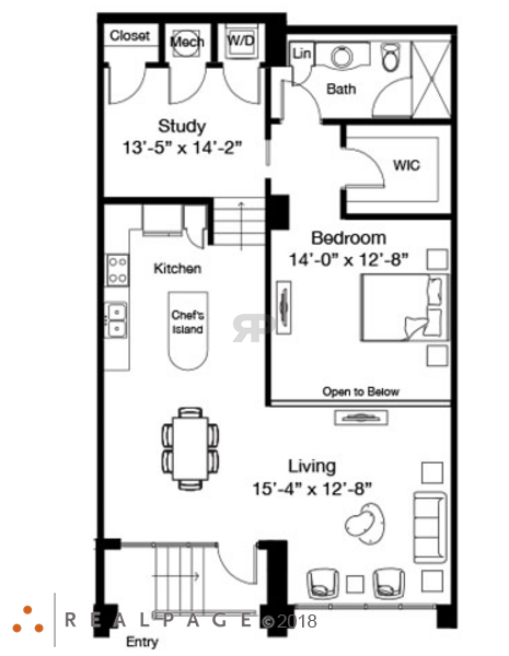1 Bed 1 Bath (TH)