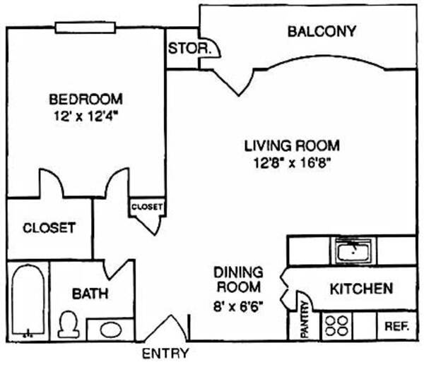 1 Bed 1 Bath (A2)