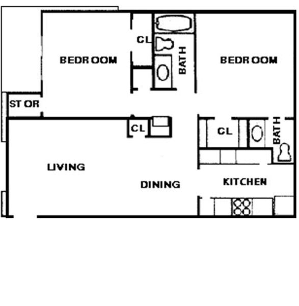 1 Bed 1 Bath (E)