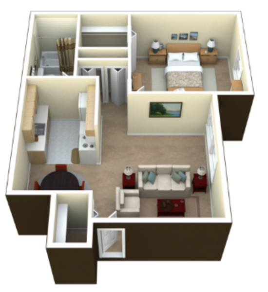 1 Bed 1 Bath