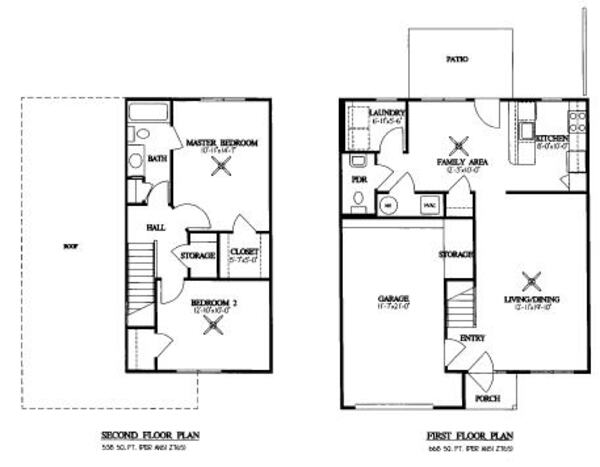 2 Bed 1.5 Bath Townhome (F)