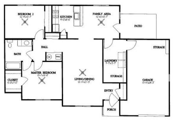 2 Bed 1 Bath (G)