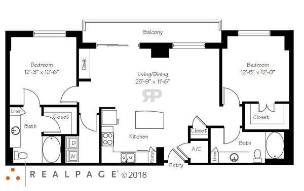 2 Bed 2 Bath (B4)