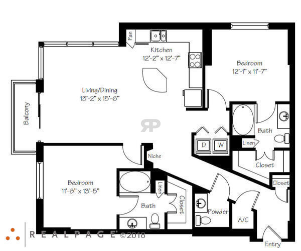 2 Bed 2 Bath (B7)